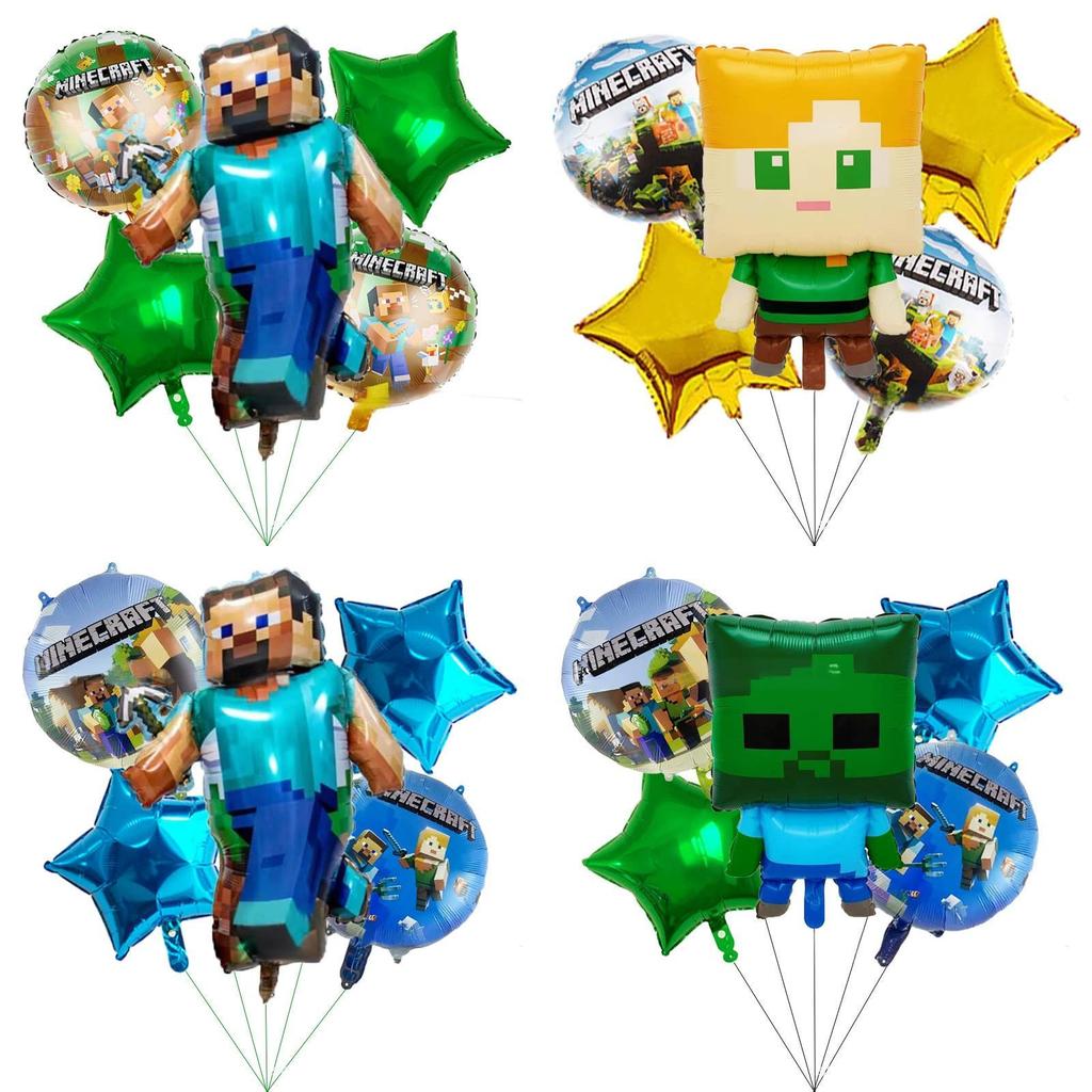 Алюминиевые шары Roblox Minecraft для детской вечеринки по случаю дня рождения