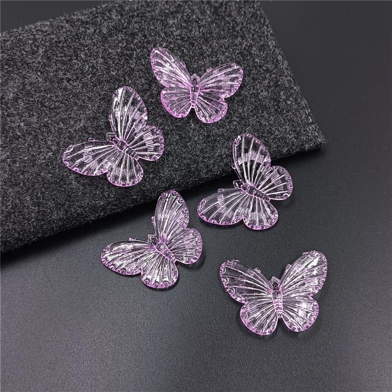 Высокое качество 10 шт. Ожерелья Ювелирные изделия Маркировка DIY Материалы для ручной работы Бусины для сережек Акриловые бусины-бабочки Прозрачные свободные бусины