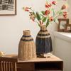 Hand-Woven Vintage Premium Vase Living Room Decor Faux Rattan Flower Vase Home Decor