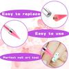 16/21Pcs Nail Rhinestones Picker Replacement Wax Head Tips Rhinestone Picker Tool Wax Tip for Nail Dotting Pen