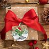 Animal Christmas Ornament 2D Flat Acrylic Ornament Cartoon Santa Hat Animal Hanging Decoration for Christmas Tree Mantel