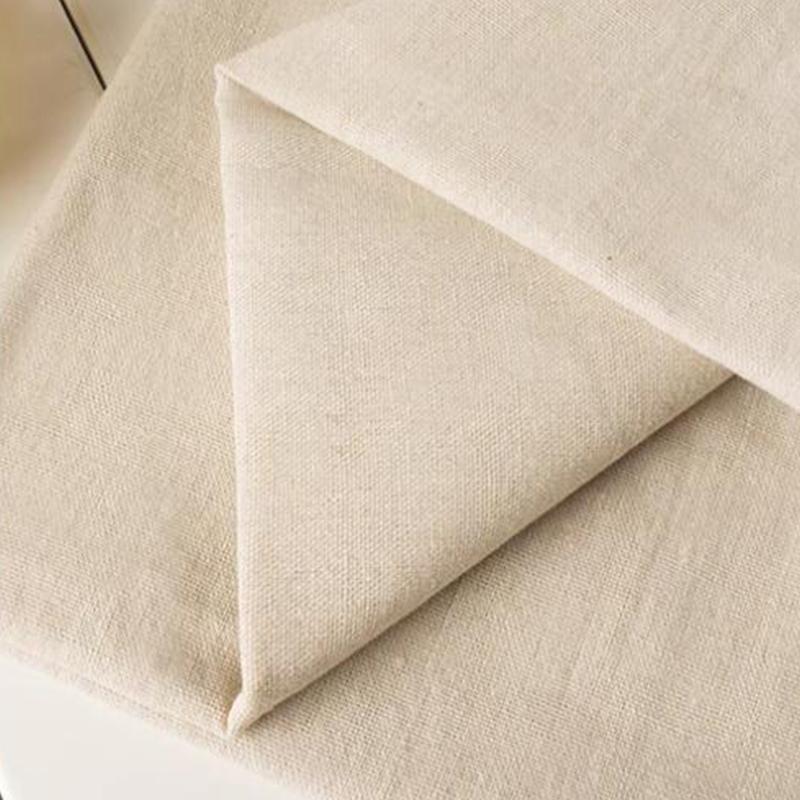 100x150cm Solid Color Raw Cloth Rough Cotton Linen Fabric For Diy Tablecloth Curtain Blank Canvas Background DIY Material