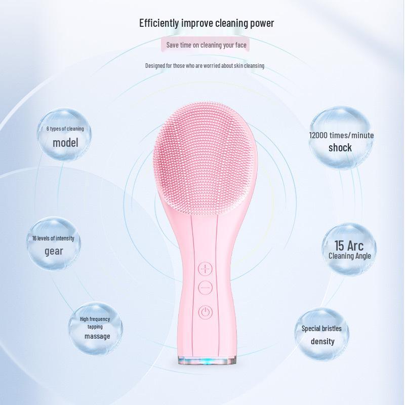 Ultrasonic Waterproof Electric Facial Cleanser & Pore Cleansing Device