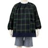 Цветной халат в стиле конфет для мальчиков, детей, детского сада, школы, с длинным рукавом, 120~130 см, в клетку, темно-зеленый N1139920