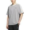 Adidas T Shirts Men's Medium Heather Gray/Jade White Crew Neck Moderate KF2477