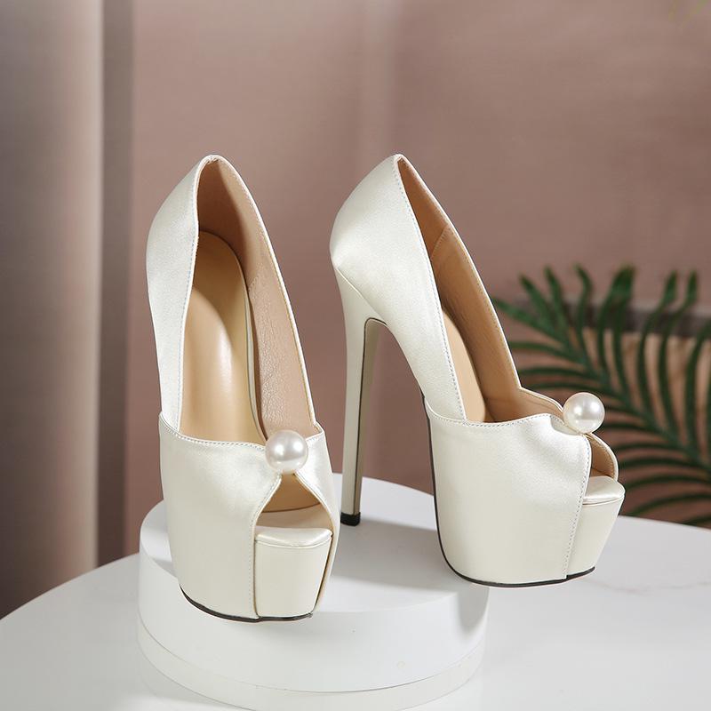 Стильные босоножки на платформе Stiletto Pearl – сексуальная водонепроницаемая обувь на высоком каблуке для женщин