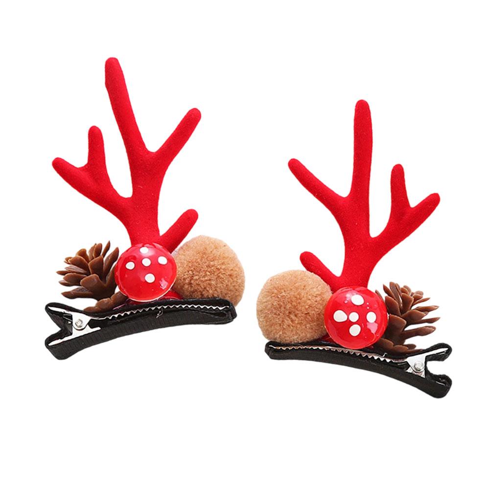 Christmas Hairpins and Hair Accessories Antler Clip Children's Headwear Cute and Festive Atmosphere Elk Bell Ornaments Christmas Gift