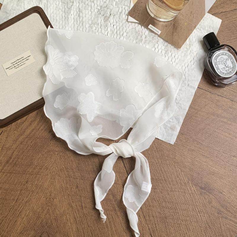 Летний пасторальный новый свежий и дышащий треугольный платок платок женский маленький платок кружевной шелковый платок высококлассная повязка на голову