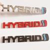 1Pc 3D Metal HYBRID Logo Side Fender Rear Trunk Emblem Badge Car Sticker Decals For  Prius Camry Crown Auris Rav4s TRD