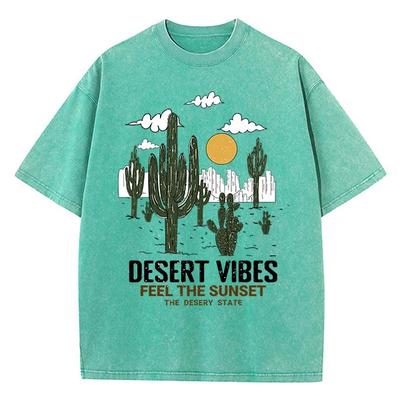 Футболки Desert Vibes Feelthesunset для мужчин, футболка Vigor Cotton с оригинальным узором, футболка Normcore Breathable с короткими рукавами