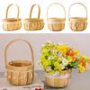 Lace Tassel Flower Arrangement Basket Wood Storage Baskets Braid Flower Baskets Wedding Supplies