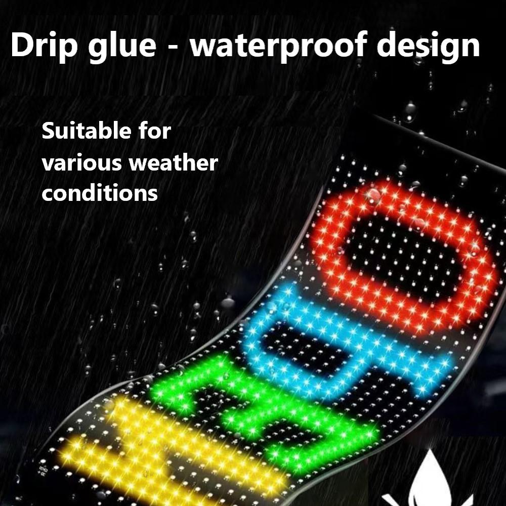 Автомобильный светодиодный гибкий экран, USB 5 В матричная пиксельная панель RGB с рисунком граффити, прокручивающимся текстом, анимационным дисплеем для автомагазина с приложением.