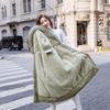 Women Fall Winter Jacket Coat Parka Thicken Cotton Liner Medium Long Hooded Fur Collar Adjustable Waist Solid Color M-6XL
