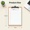 Набор из 2 деревянных планшетов с держателем для ручки, размер Letter 9 x 12,5'' для класса, студентов, детей, твердый планшет 8,5 x 11'' с низкопрофильным черным зажимом