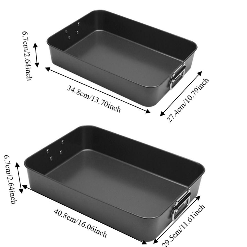 Carbon Steel Chicken Roasting Pan Rectangular Cake Pan Durable Lasagna Pan  Oven