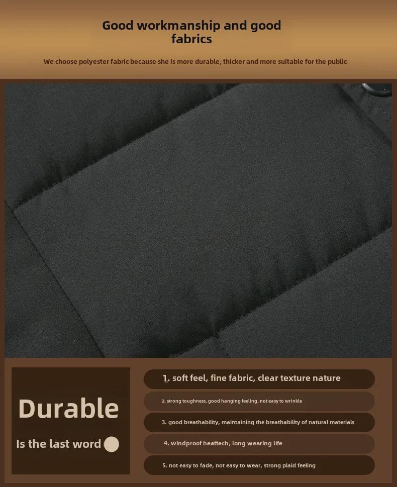 Мужская зимняя хлопковая куртка с капюшоном 2021 года — теплая и плотная, идеально подходит для пап среднего возраста