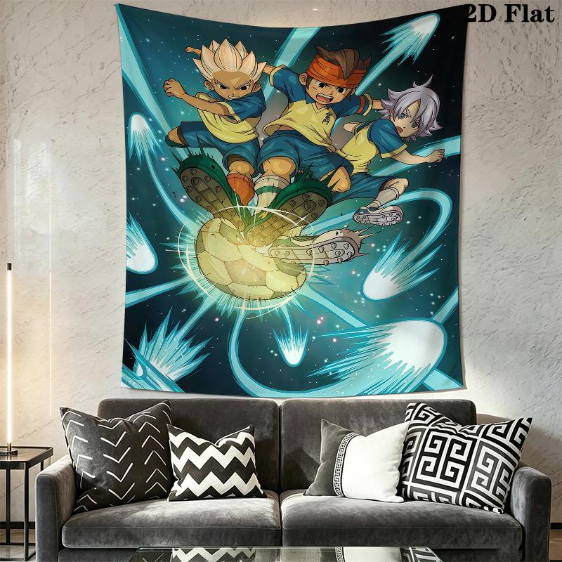 Inazuma Eleven Soccer 5 Wall Tapestry Aesthetic Wall Hanging Printed Fabric Blanket Decorative Tapestries for Bedroom Living Room Home Decor