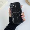 N71 Black Gold Snake Soft Wavy Phone Cases for iPhone 14 Pro Max 13 Mini 15 Plus XR 7 8 6 XS Max 12 11 Protective Bumper Cover