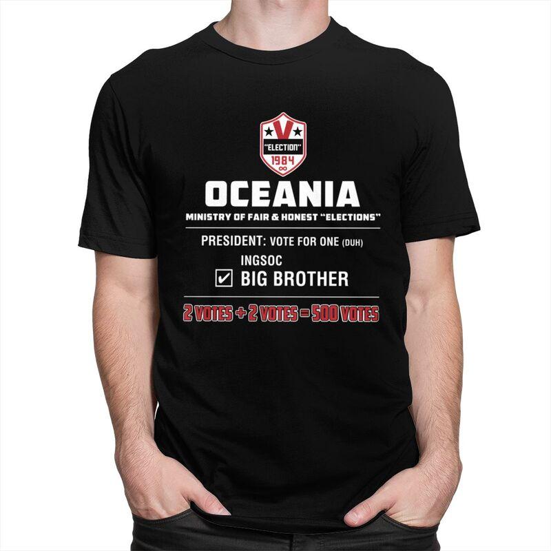 George Orwell 1984 Election Dystopian Big Brother TShirt 100 Cotton Tee Tops Summer Round Neck Tshirts Casual Short Sleeve
