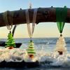 Морское стекло Рождественское украшение Морское стекло Дерево Смола Ремесло Океан Пляж Рождественское Подвесное Украшение для Домашней Коллекции Праздничное Украшение
