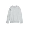 Letter Print Crew Neck Pullover Knit Sweatshirt Women Sweatshirt Light-Heather-Gray 623482-04