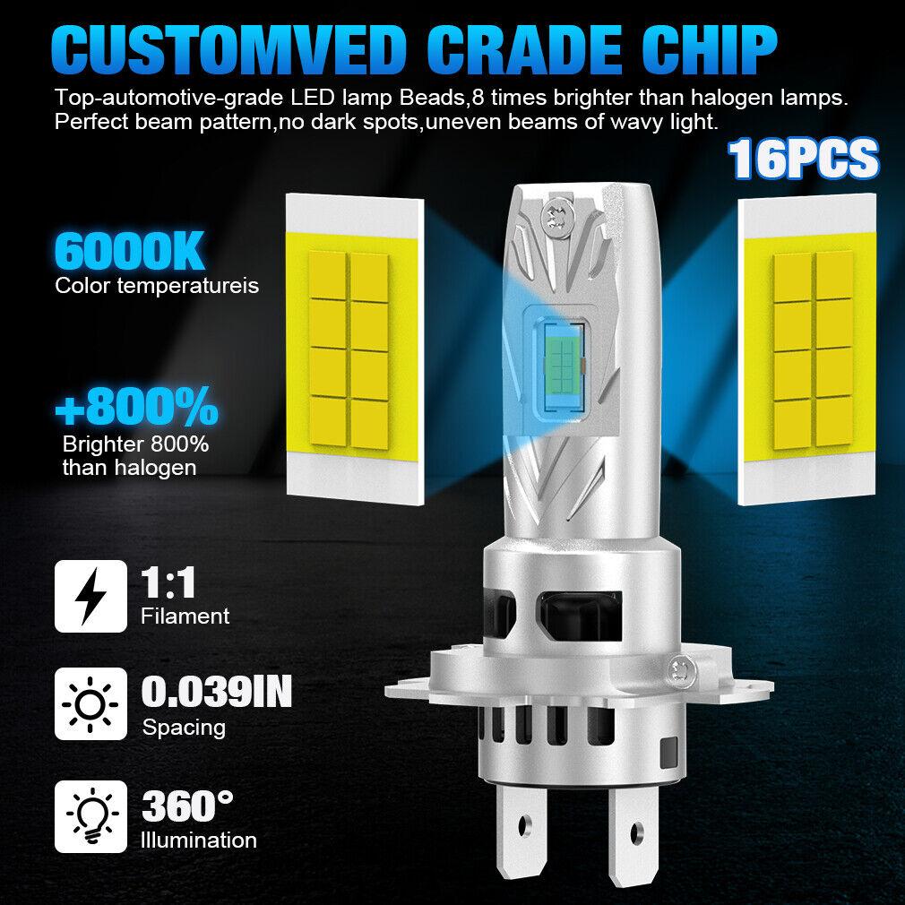 2Pcs 30000LM H7 LED Headlight Kit Mini Bulbs 70W CSP for Car Headlamp Auto Fog Lamps Canbus H7 Led Turbo Automobile 6000K 12V