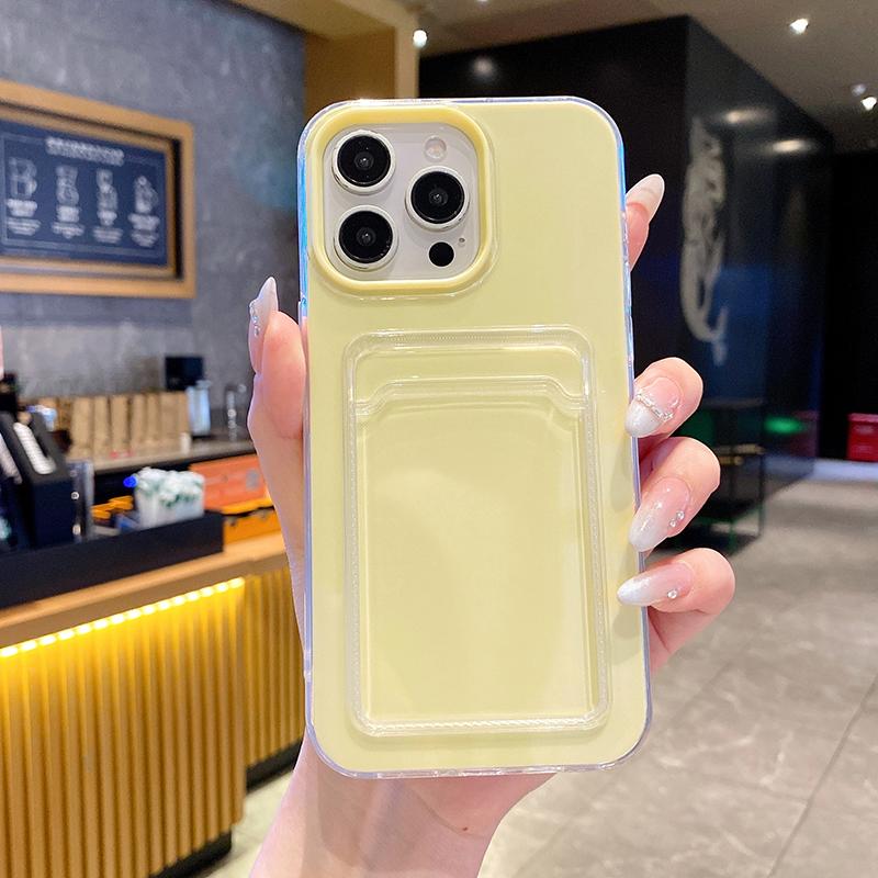 3 в 1 Упаковка для карт и фото Чехол для телефона Для For Iphone 17 Air 16 1 13 13 12 11 Pro Max Держатель-кошелек Прозрачная противоударная задняя крышка