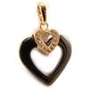 Les Trésors De Lily [L4674] - Позолоченный кулон «Любовь» черный (керамика) розовое золото - 20х15 мм
