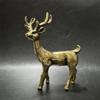 Brass Deer Figurine Decoration Three-Dimensional Miniature Elk Ornament  Christmas Gift