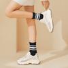 5a Of Retro Crew Socks For Women Comfortable And Soft Striped Calf Socks Socks Women Athletic
