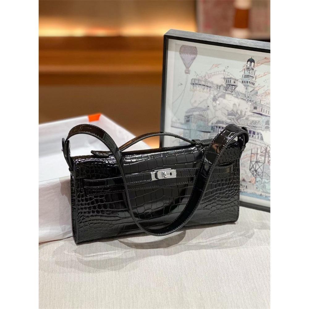 Новая длинная сумка-клатч KL с рисунком ладони коровья кожа с рисунком аллигатора коровья кожа подмышечная сумка сумка через плечо женская сумка тренд