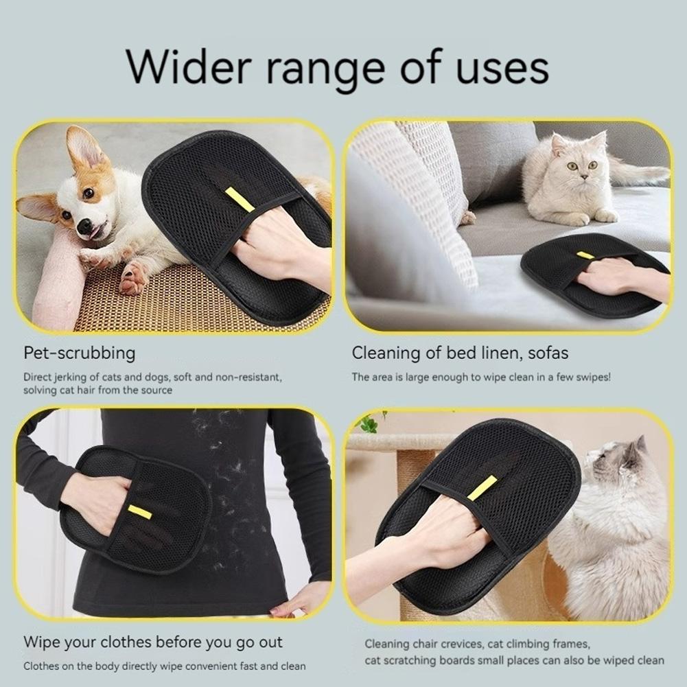 1-5pc Static Pet Hair Removal Gloves Grooming & Deshedding Gloves for Dogs Cats Works On Sofa Carpet Clothes Multi-Surface Brush