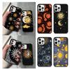 Чехол для телефона с изображением Солнца и Луны Для iPhone 17 Air 13 12 14 15 16 Чехол Для Apple 14 15 16 Pro Max Plus Coque