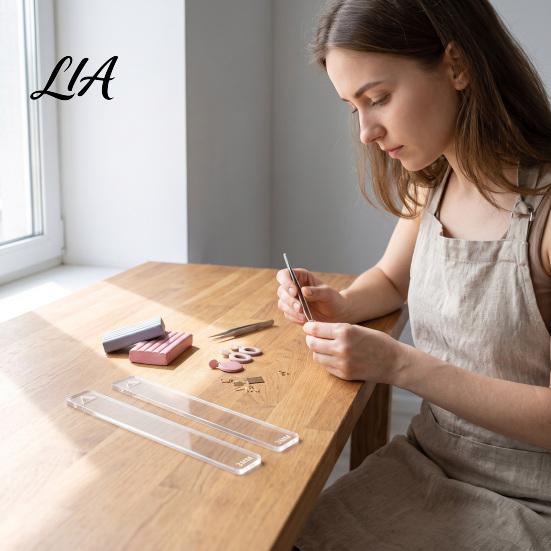 DIY Earring Making Supplies 1 Pair Acrylic Polymer Clay Depth Guide, 2/3/4/5/6mm Pottery Rolling Pin Transparent Rulers Thickness Ruler
