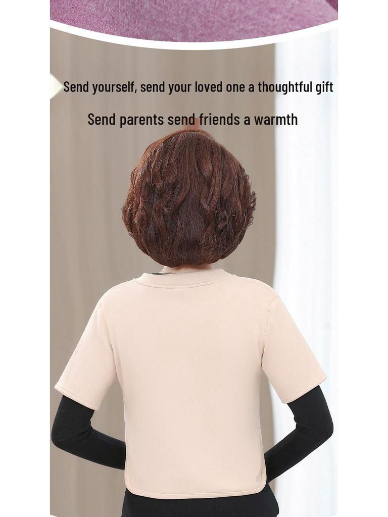 Бархатный кардиган для беременных: Защита плеч и талии, Короткий рукав, Теплая пижама для осени и зимы