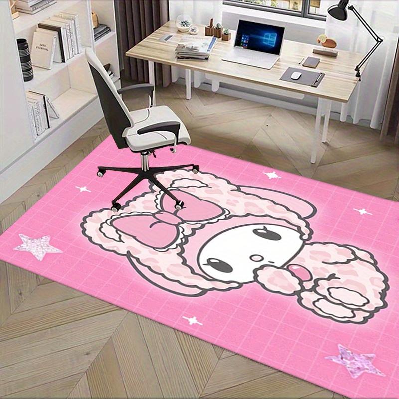 Office Rug My Melody, Kawaii Anti-Slip Rug, Machine Washable for Living Room, Bedroom, Office, Multiple Sizes, Bedroom Mat, Decorative Mat, Durable Ma
