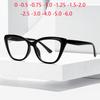 Anti Blue Rays Cat Eye Nearsighted Glasses For Women Fashion Computer Optical Prescription Eyeglasses 0 -0.5 -0.75 To -6.0