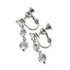 Vantaine Triple Stone Dangling Earrings Cubic Zirconia Silver E2-13