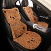 Winter Plush Cartoon Bear Car Seat Cushion for Women - Single Piece