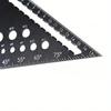 Алюминиевый угловой транспортир Многофункциональный угломер Разметочный инструмент Портативная треугольная линейка