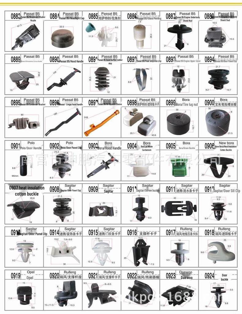 Universal Car Body Fasteners Clips: 146-Piece Set for Toyota & Mitsubishi