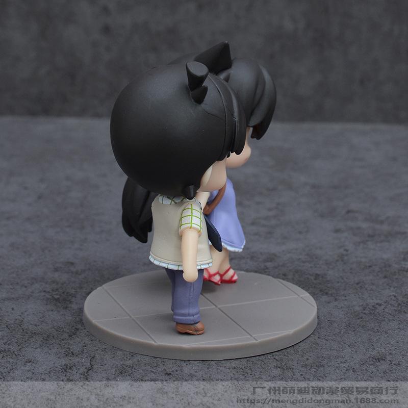 Detective Conan Shinichi Kudo Ran Mori Chibi Figures Century Hand-Holding Scene Desktop Ornament Pc Case Decor For Anime Fans