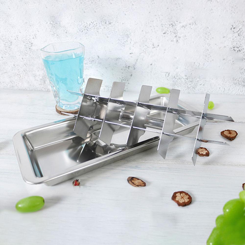 Stainless Steel Ice Cubes Tray 18-Slot Metal Ice Cubes Tray with Easy Release Handle Ice Cubes Maker