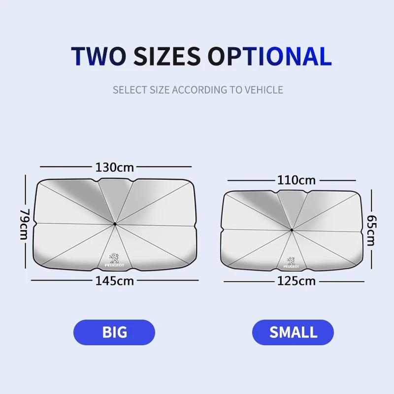 For Peugeot Car Front Window Sunshade Cover Windshield Folding Sun Shade For Peugeot 407 508 2008 5008 307 308 3008 206 207 208