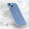 Protective Case - BOOLING - for iPhone 15 - Silicone - Transparent - Shockproof Reinforced Corners
