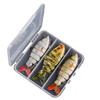 Fishing Lures for Bass Trout 6-segment Hard Body Lures with Treble Hook Swimbait