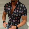 New Men's Printed Hawaiian Short Sleeve Open Front Beach Shirt, Casual Aloha Tropical Shirt for Vacation