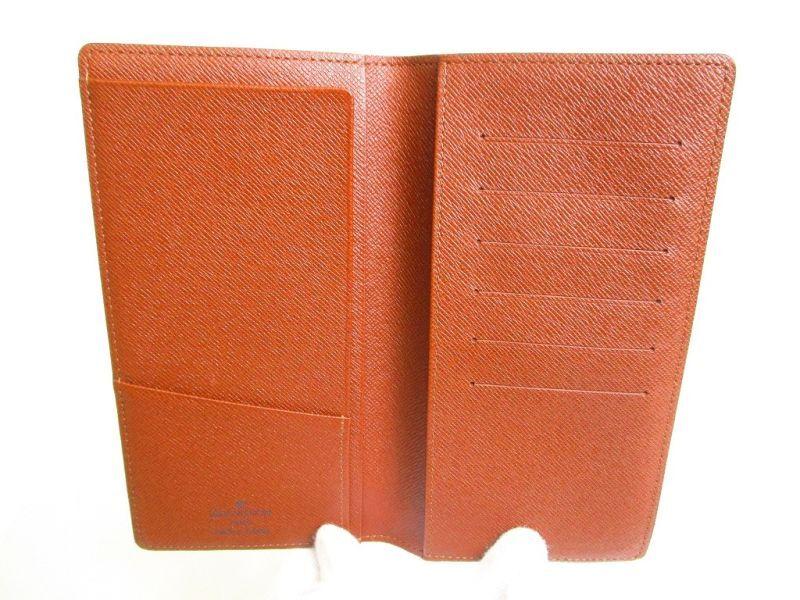 Оригинальный кошелек-портмоне LOUIS VUITTON Monogram Коричневая Кожаная Крышка для чековой книжки и банкнот #a160 Открытая коробка