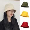 Осень/весна женская шляпа-ведро в стиле ретро, ​​однотонная, простая, с большими полями, солнцезащитный козырек, рыбацкая шляпа, уличная повседневная универсальная головная убор...