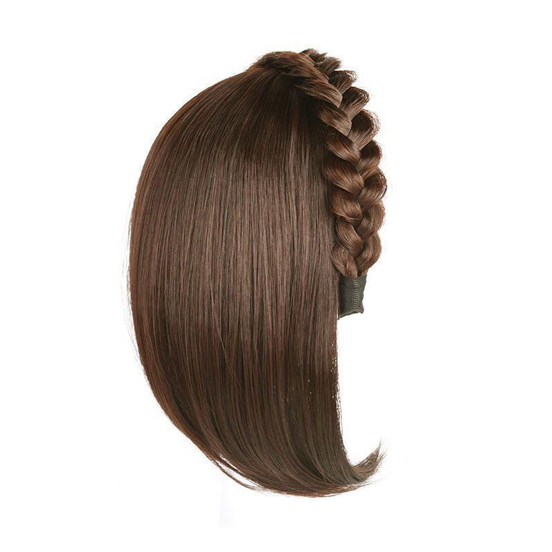 Парик-ободок с короткими волосами для женщин Рыбья косточка Интегрированная прядь Аксессуары для волос Мгновенный объем